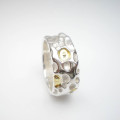 Coral Silver and Gold Ring