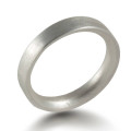 3 mm brushed matte flat court wedding ring