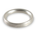 3 mm brushed matte flat court wedding ring