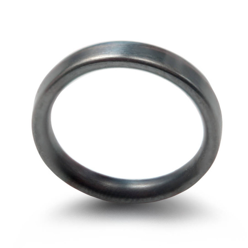 3 mm brushed matte flat court wedding ring