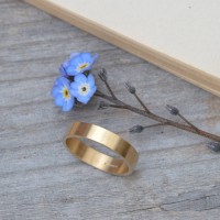 Personalised Wedding Band In 18ct Yellow Gold 4mm Wide