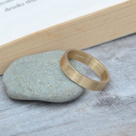 Personalised Wedding Band In 18ct Yellow Gold 4mm Wide