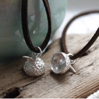 Acorn Cup Pendant - Sterling Silver