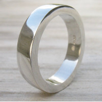 Handmade Chunky Mens Silver Ring