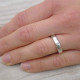 Handmade Frosted Silver Diamond Wedding Rings