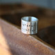 Personalised Between Us Mens Silver Ring