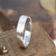 Hammered Personalised Silver Ring