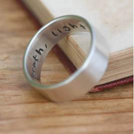 Pure And Simple Personalised Mens Ring