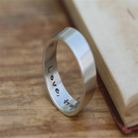 Pure And Simple Personalised Mens Ring