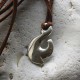 Maori Silver Fish Hook Necklace