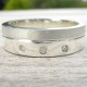 18ct Gold Handmade Mens Chunky Diamond Ring