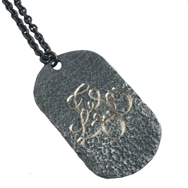 Military Tag Necklace Detail Military tag necklace detail