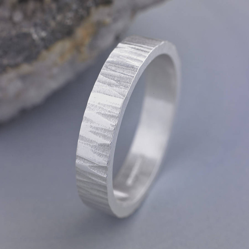 Roughed Up Textured Ring Roughed Up textured linear ring