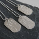 Personalised Solid Silver Identity Dog Tags