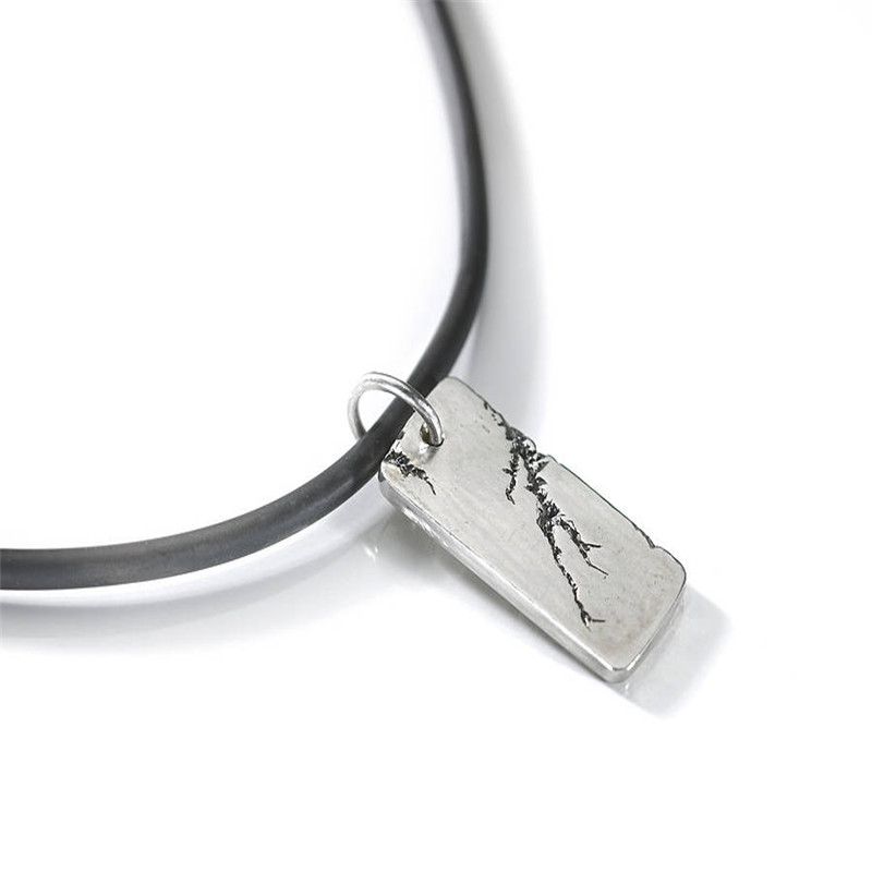 Men's Strike Silver Pendant Men's Strike pendant on a rubber length