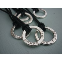 Unisex Silver Halo Necklace