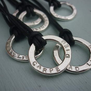 Unisex Silver Halo Necklace