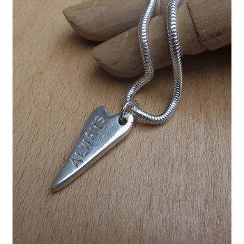 Always Silver Arrowhead Heart Pendant