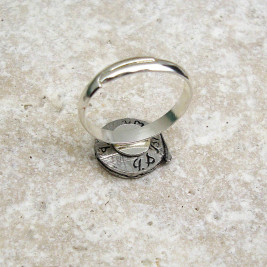 Fly Fishing Reel Ring Antiqued Pewter