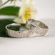 Bark Effect Rings In 18ct White Gold