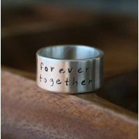 Personalised Between Us Mens Silver Ring