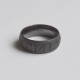 Black Rhodium Silver Roman Numeral Ring
