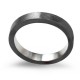Black Sterling Silver Ring, 3mm Flat Band Oxidised
