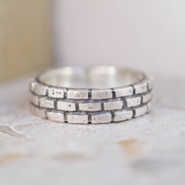 Brick Silver Ring