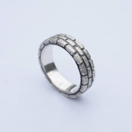 Brick Silver Ring