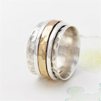 Karma Bronze And Silver Spinning Ring