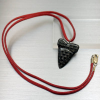 Carbon Fibre Sharks Tooth Pendant Necklace