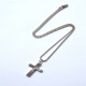 Chunky Hammered Silver Cross Necklace