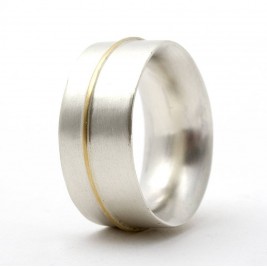 Chunky Ring With 18ct Gold Detail