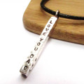 Chunky Silver Bar Necklace Chunky silver bar necklace