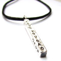 Chunky Silver Bar Necklace Detail Chunky silver bar necklace detail