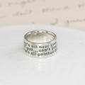 Personalised Sterling Silver Message Ring Personalised sterling silver message ring