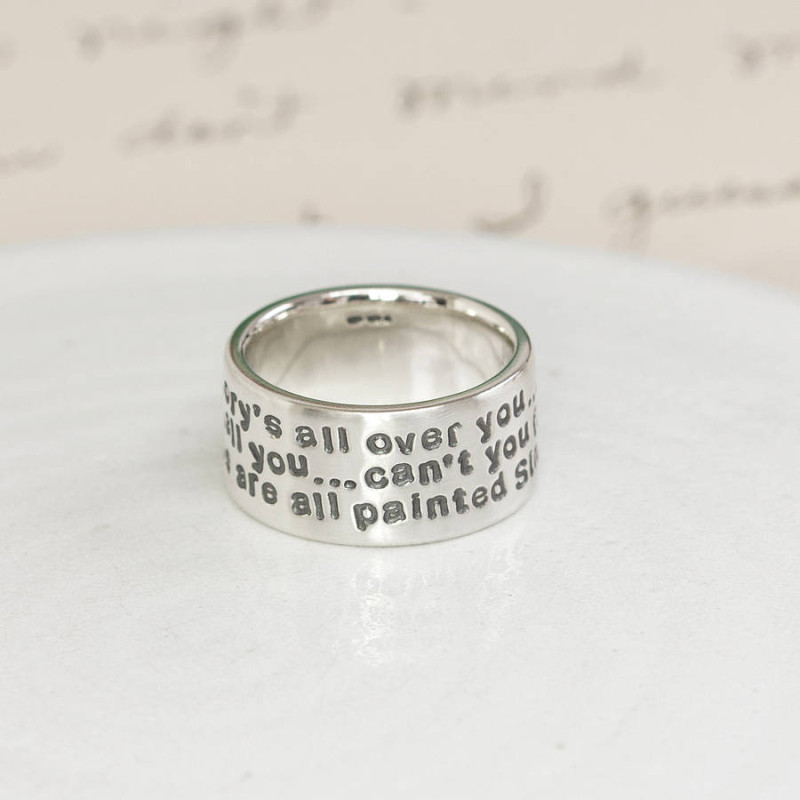 Personalised Sterling Silver Message Ring Personalised sterling silver message ring