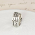 Personalised Sterling Silver Message Ring Personalised sterling silver message ring product view