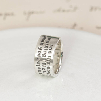 Personalised Sterling Silver Message Ring Personalised Sterling Silver Message Ring