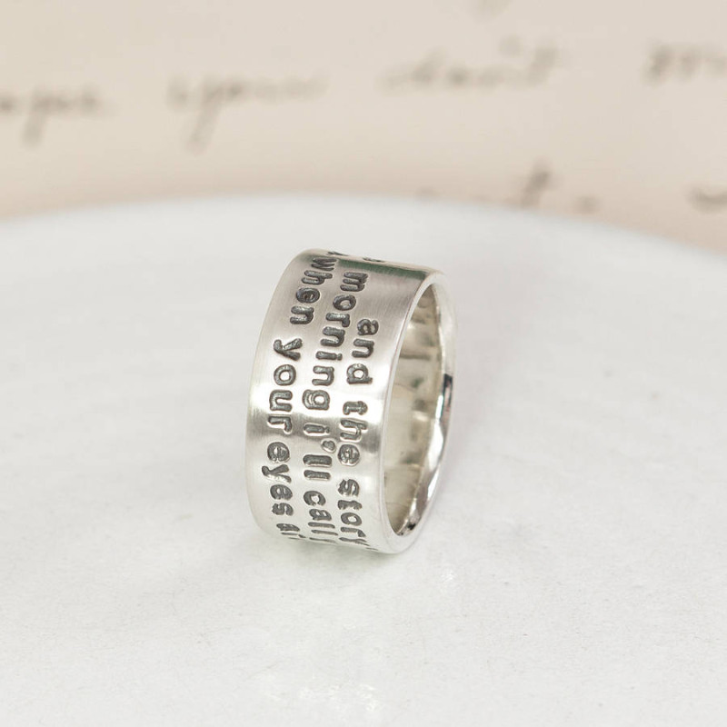 Personalised Sterling Silver Message Ring Personalised sterling silver message ring product view