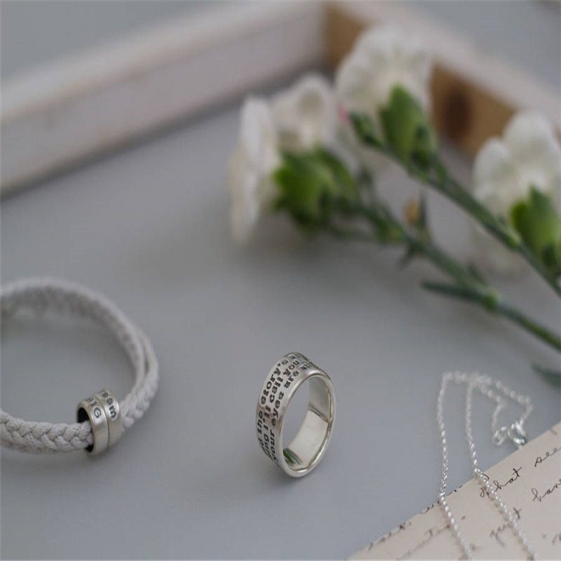 Personalised Sterling Silver Message Ring Personalised sterling silver message ring product view