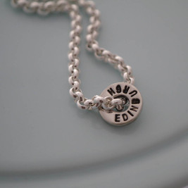 Chunky Silver Washer Necklace