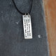 Dads Silver Hidden Message Necklace