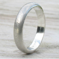 Handmade Sterling Silver Hammered Ring