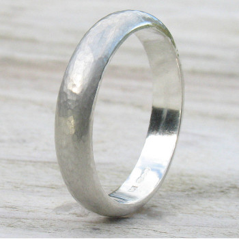 Handmade Sterling Silver Hammered Ring