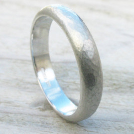 Handmade Sterling Silver Hammered Ring