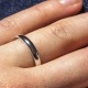 Sterling Silver D Shape Wedding Band