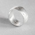 Sterling Silver Domed Sand Cast Wedding Ring Sterling Silver Domed Sand Cast Wedding Ring
