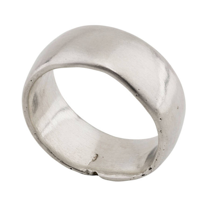 Domed Sand Cast Wedding Ring Domed sand cast wedding ring view