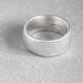 Domed Sand Cast Wedding Ring Detail Domed sand cast wedding ring detail